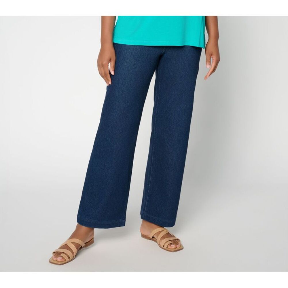 Susan Graver Women's Petite Pants 10P Make Your Selection: Knit DarkGreen